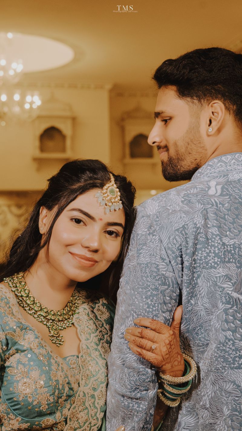 Bride and groom sharing an intimate moment during wedding photography